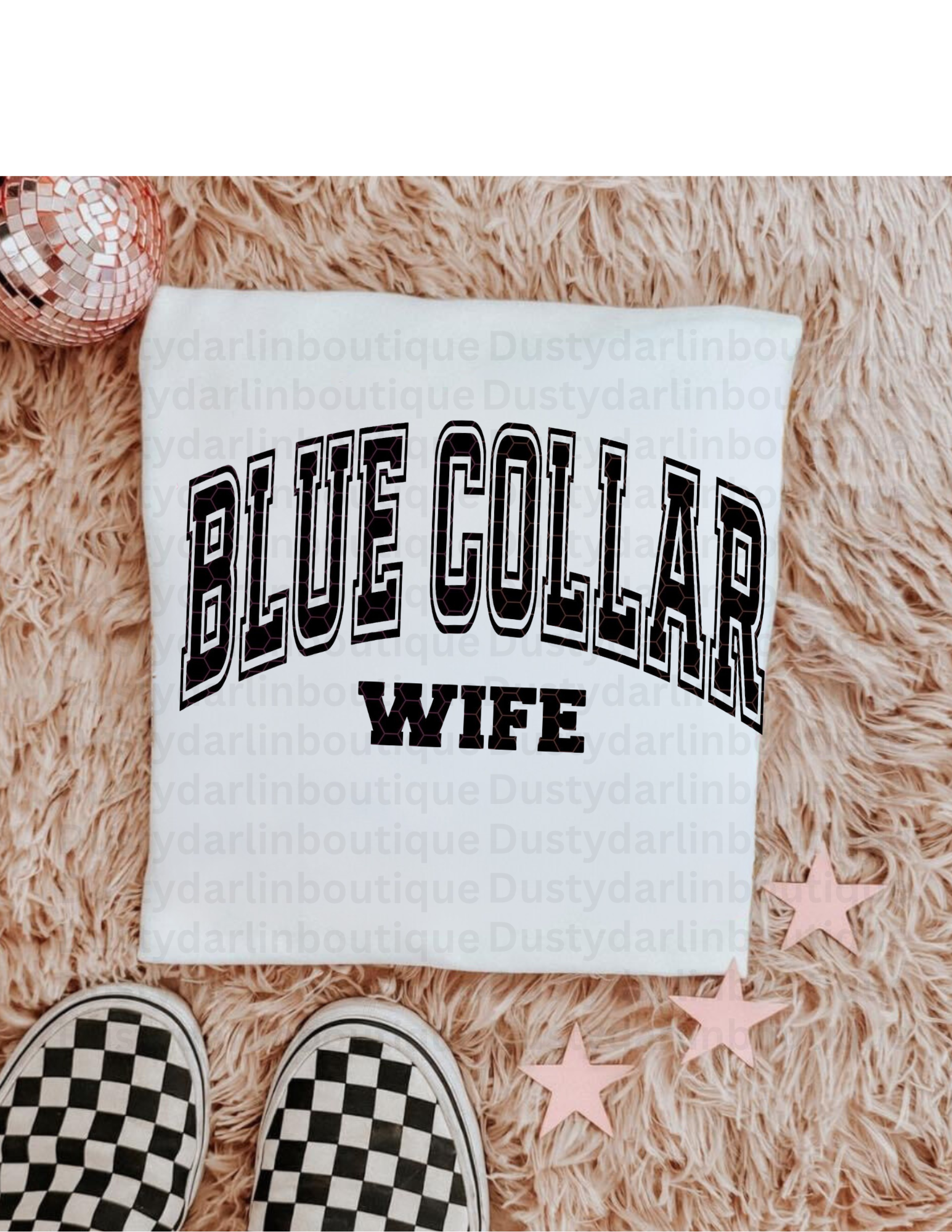 Blue collar wife basic tee