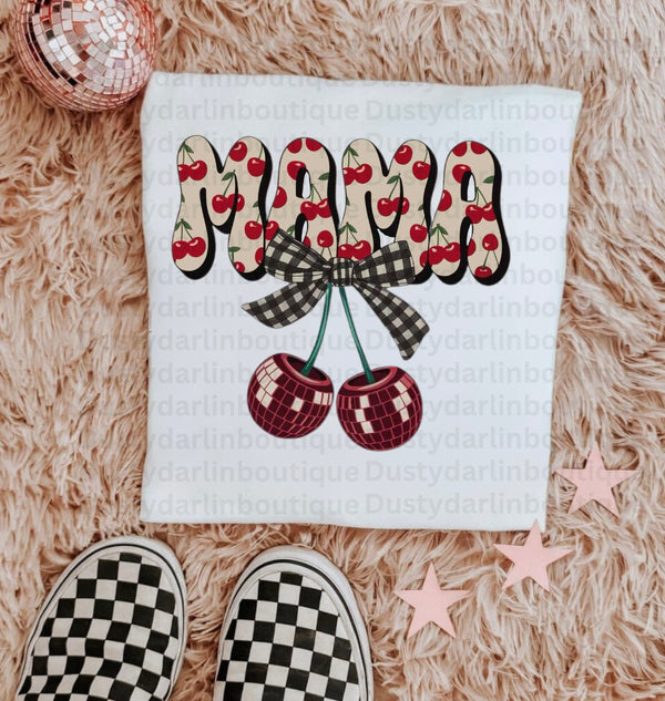 Vintage Cherry Mama DTF print