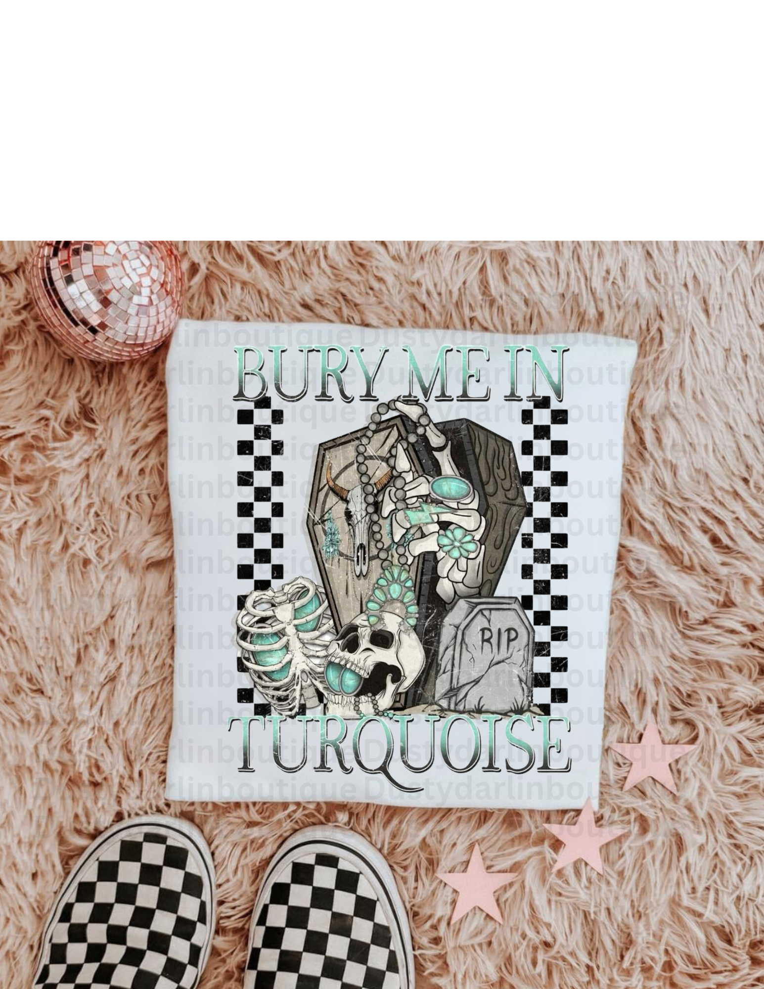 Bury me in turquoise design